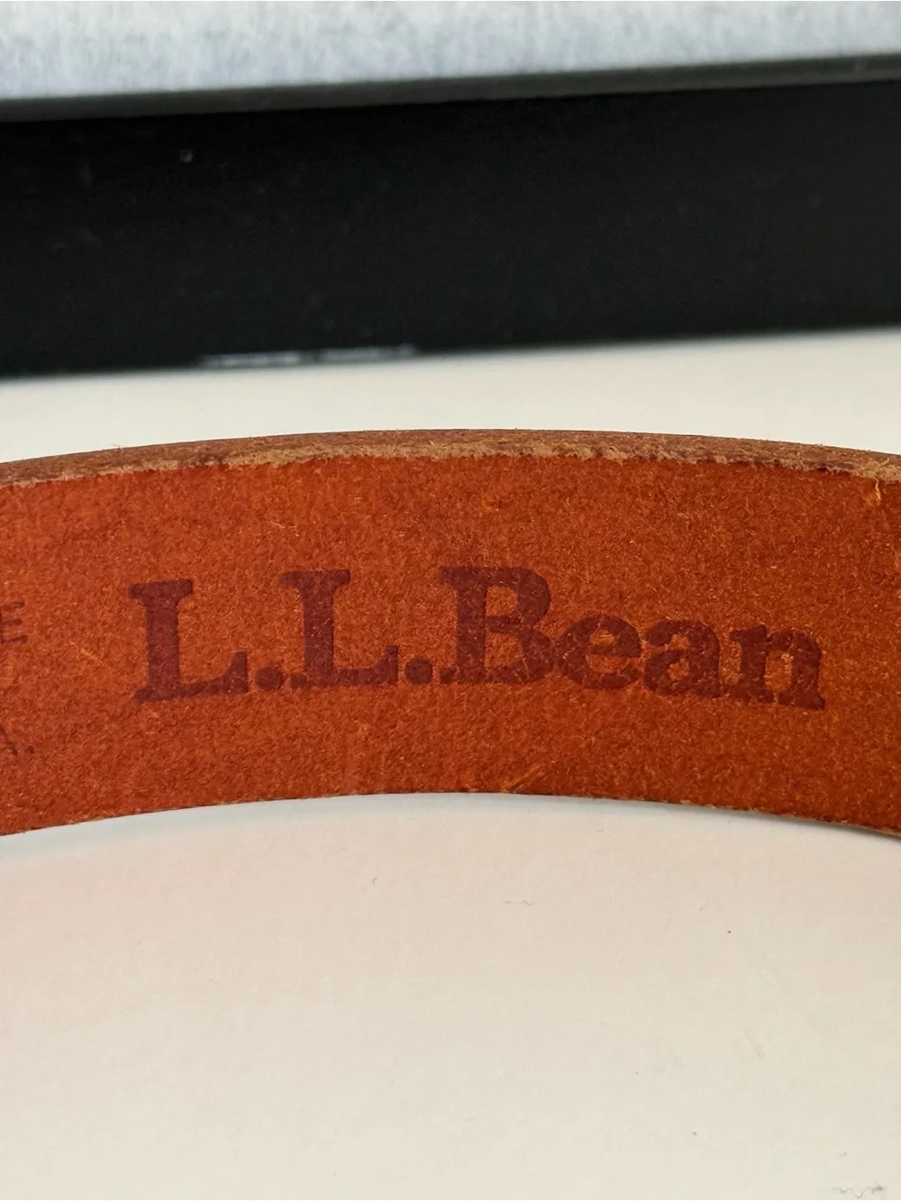 Vintage L.L.Bean Brown Leather Ranger Belt USA Made Size 30
